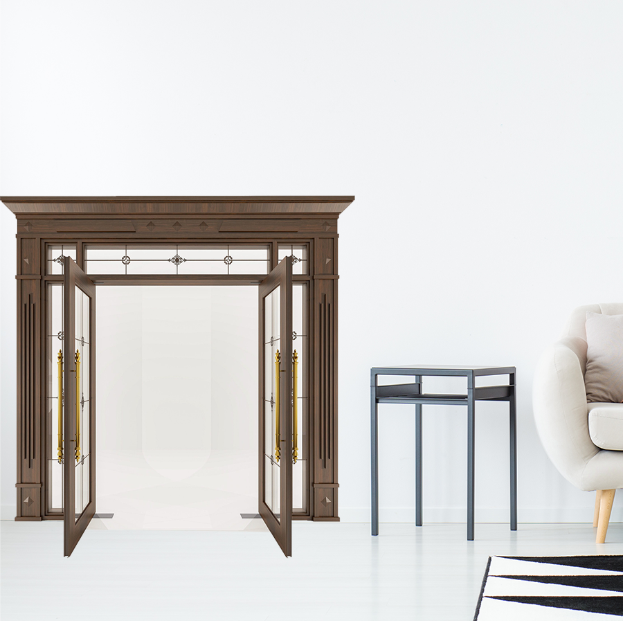 Cửa Nhôm Vân Gỗ 70