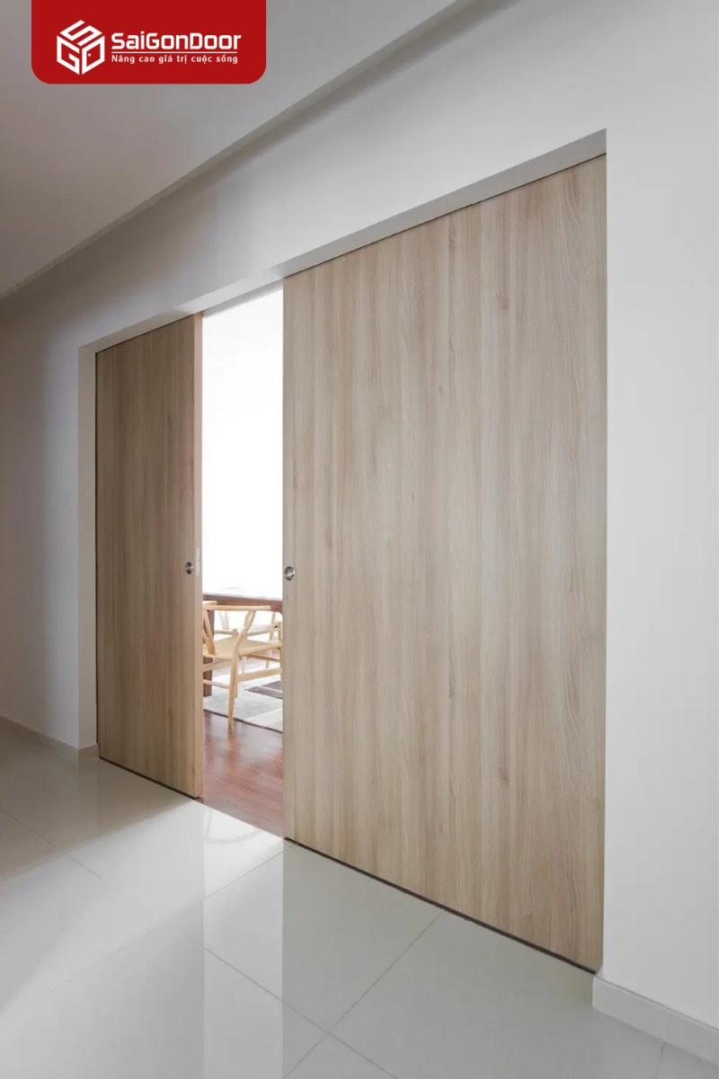 Ứng dụng thực tế của cửa lùa gỗ trong không gian sống