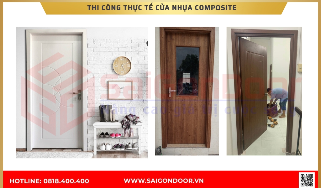 Hình ảnh lắp đặt thực tế cửa nhựa composite Sóc Trăng