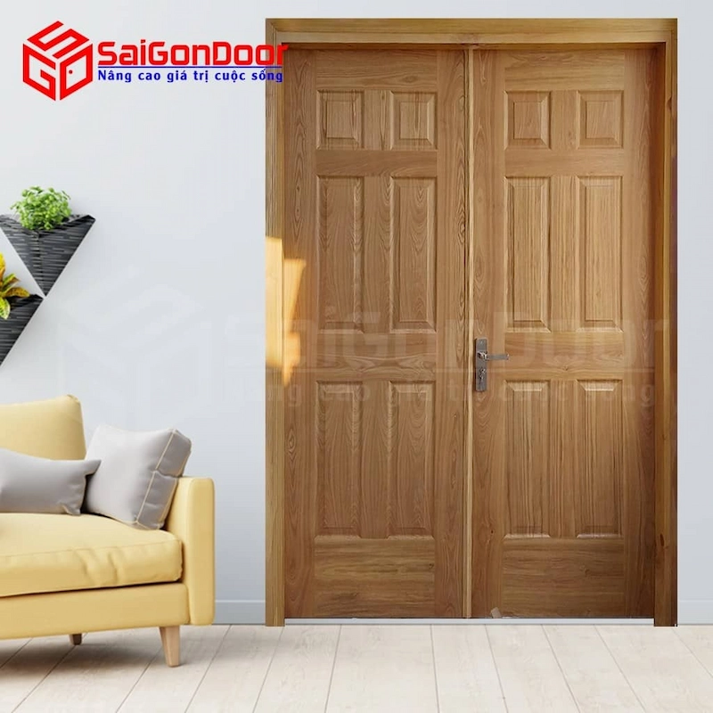 Saigondoor cung cấp cửa gỗ công nghiệp HDF 2 cánh uy tín, chất lượng 