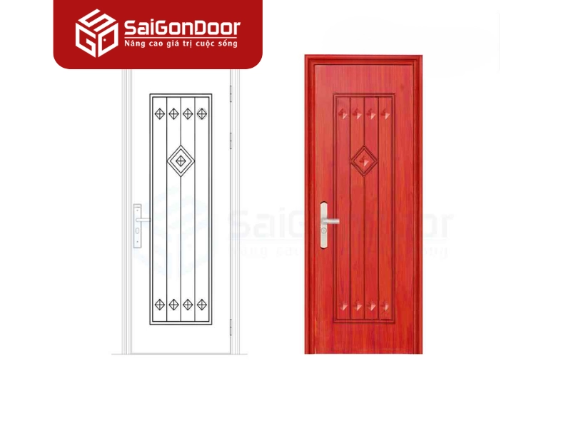 Những ưu điểm ứng dụng của cửa thép vân gỗ