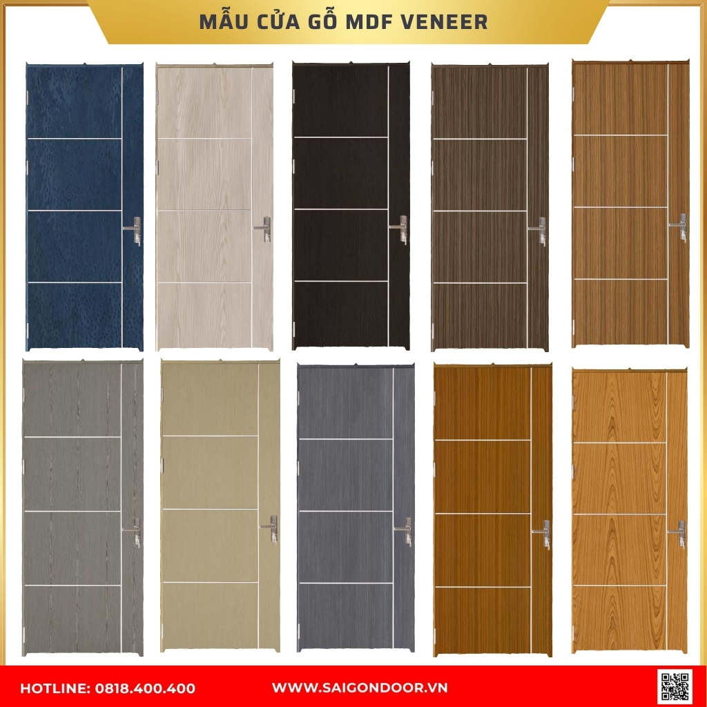 Mẫu cửa gỗ công nghiệp MDF Veneer