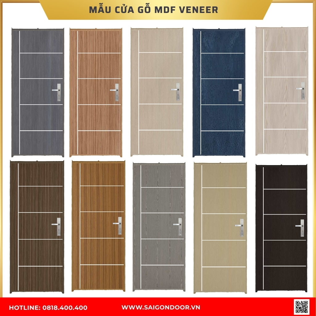 Mẫu cửa gỗ công nghiệp MDF Veneer