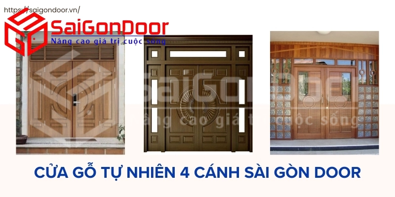Bảng báo giá cửa gỗ tự nhiên 4 cánh theo cấu hình chi tiết