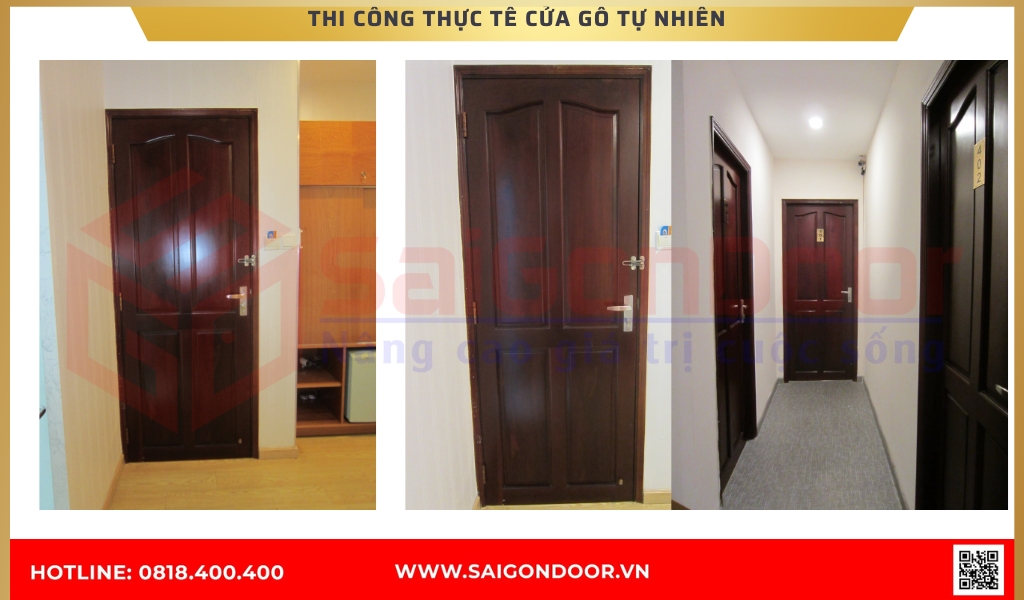 Hình ảnh thi công thực tế Cửa Gỗ Tự Nhiên Tây Ninh