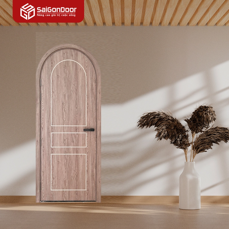 Cửa Composite phủ Film PVC gỗ sáng (SGD04)