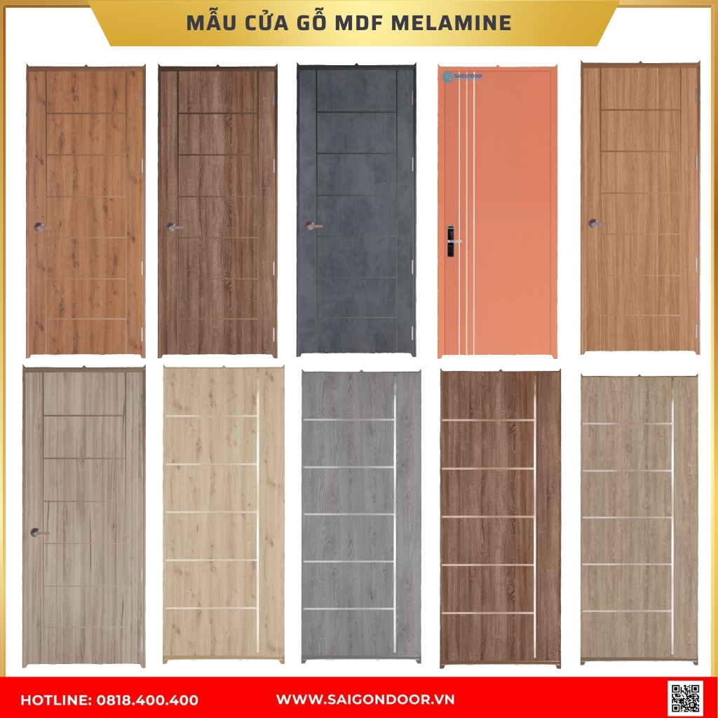 Mẫu cửa gỗ công nghiệp MDF Melamine