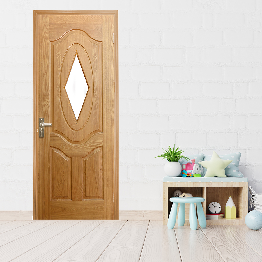 CỬA GỖ NHÀ TẮM SGD Cua go HDF Veneer Veneer 3AG1-oak
