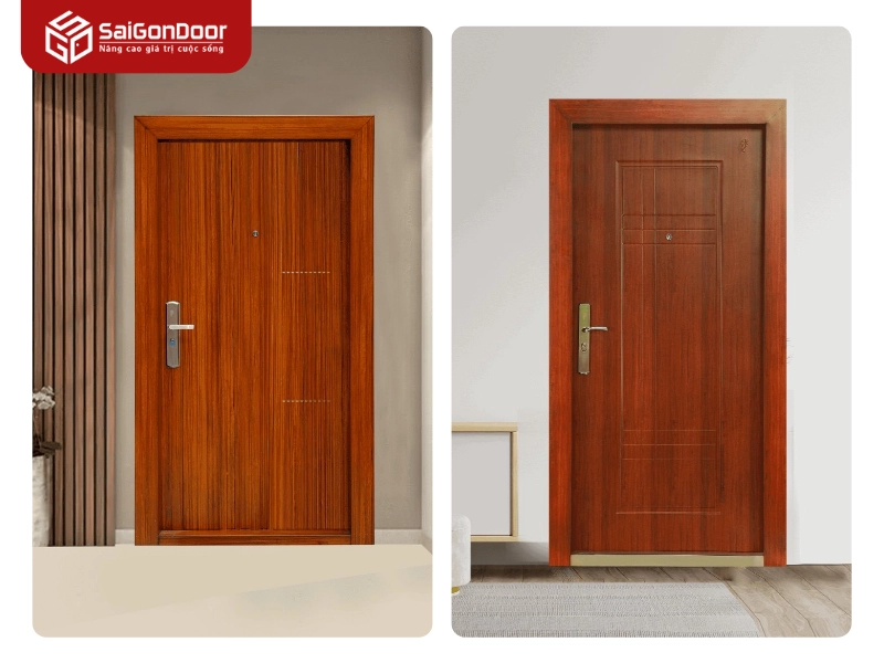 Ưu điểm vượt trội của cửa thép vân gỗ