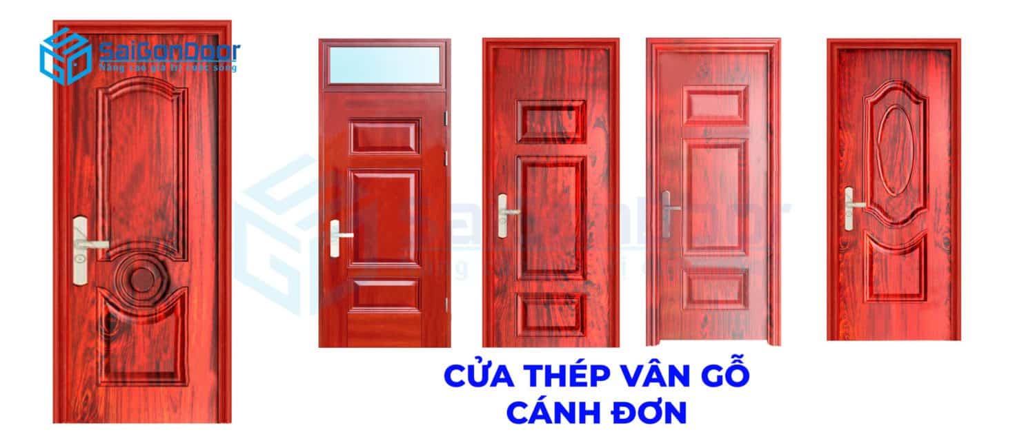 Cửa thép vân gỗ ngăn cháy cánh đơn