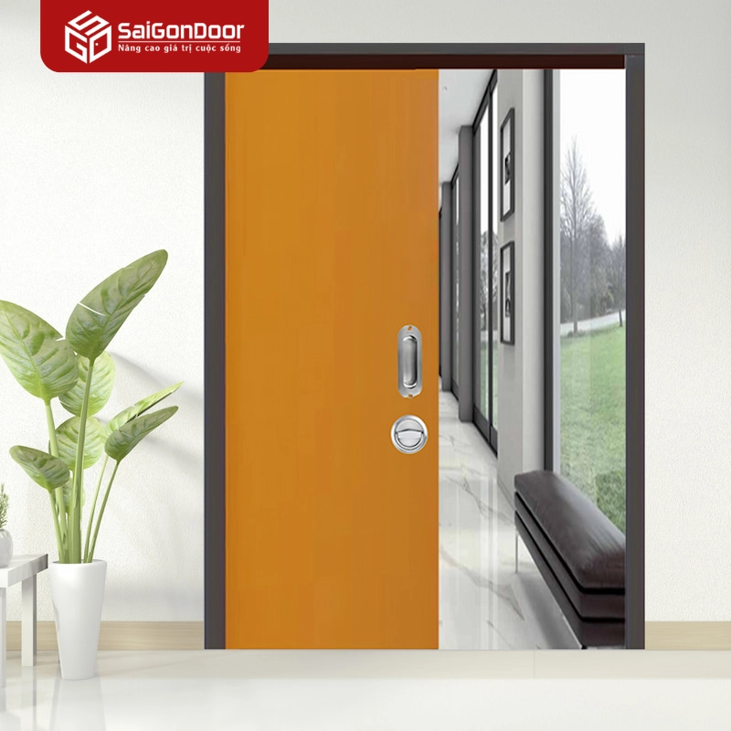 Cửa gỗ công nghiệp lùa trượt MDF P1 3K