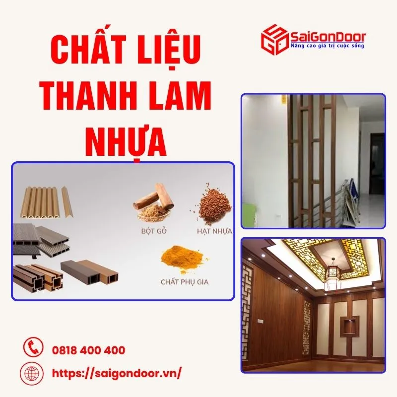 Thanh lam nhựa tại SaiGonDoor đa dạng về chất liệu cùng màu sắc ấn tượng