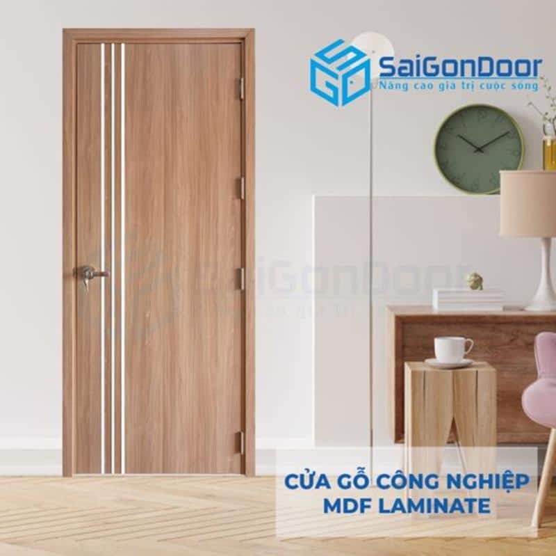 Mẫu cửa gỗ công nghiệp MDF phủ Laminate