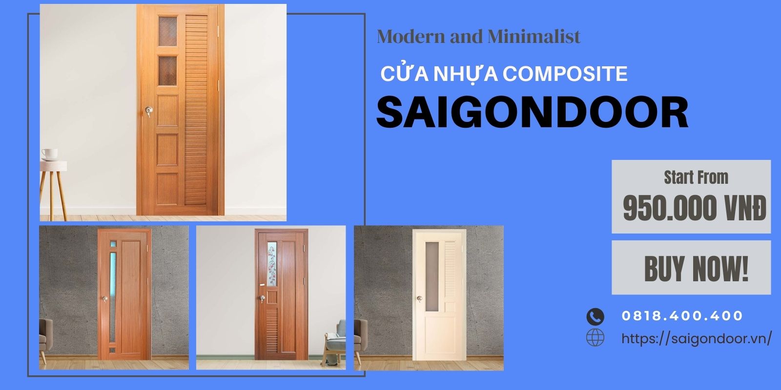 Quy trình sản xuất cửa nhựa composite hoàn thiện 