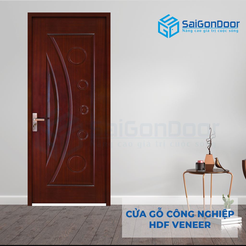 Cửa Gỗ Công Nghiệp HDF Veneer 1K-Cam xe