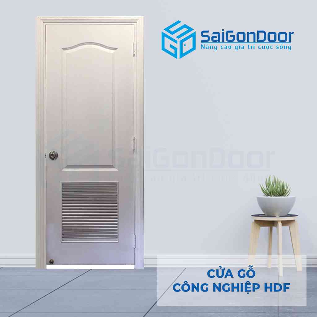 Mẫu cửa gỗ phòng ngủ màu trắng