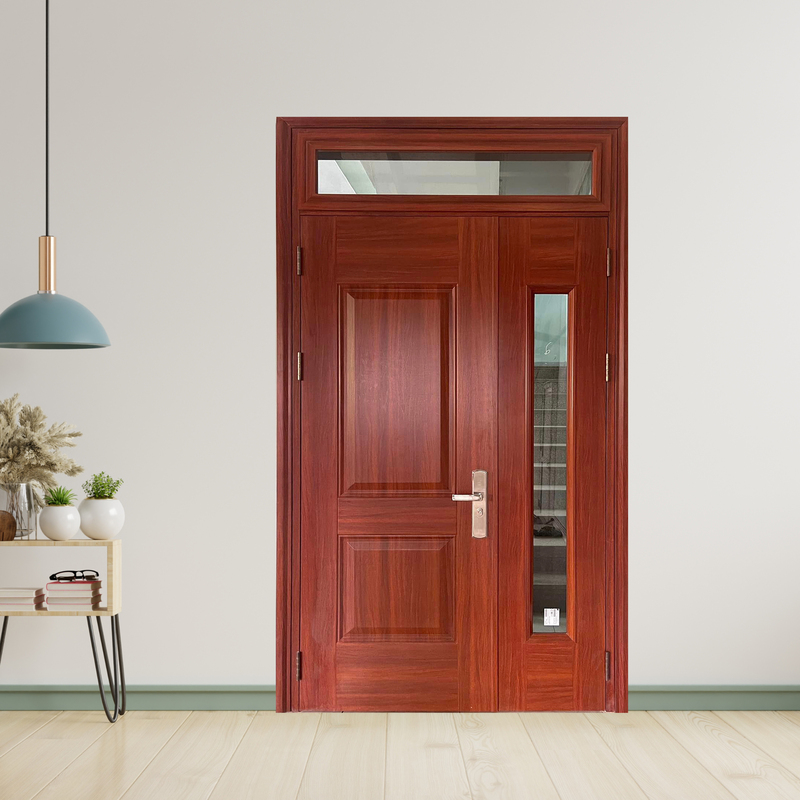 Cửa Thép Vân Gỗ Cách Âm Cách Nhiệt Cho Nhà Mái Thái