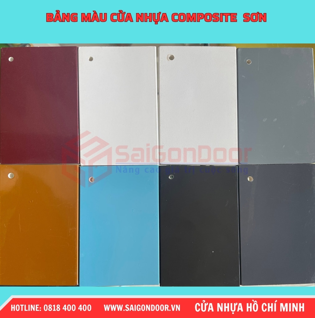 Bảng màu cửa nhựa composite sơn