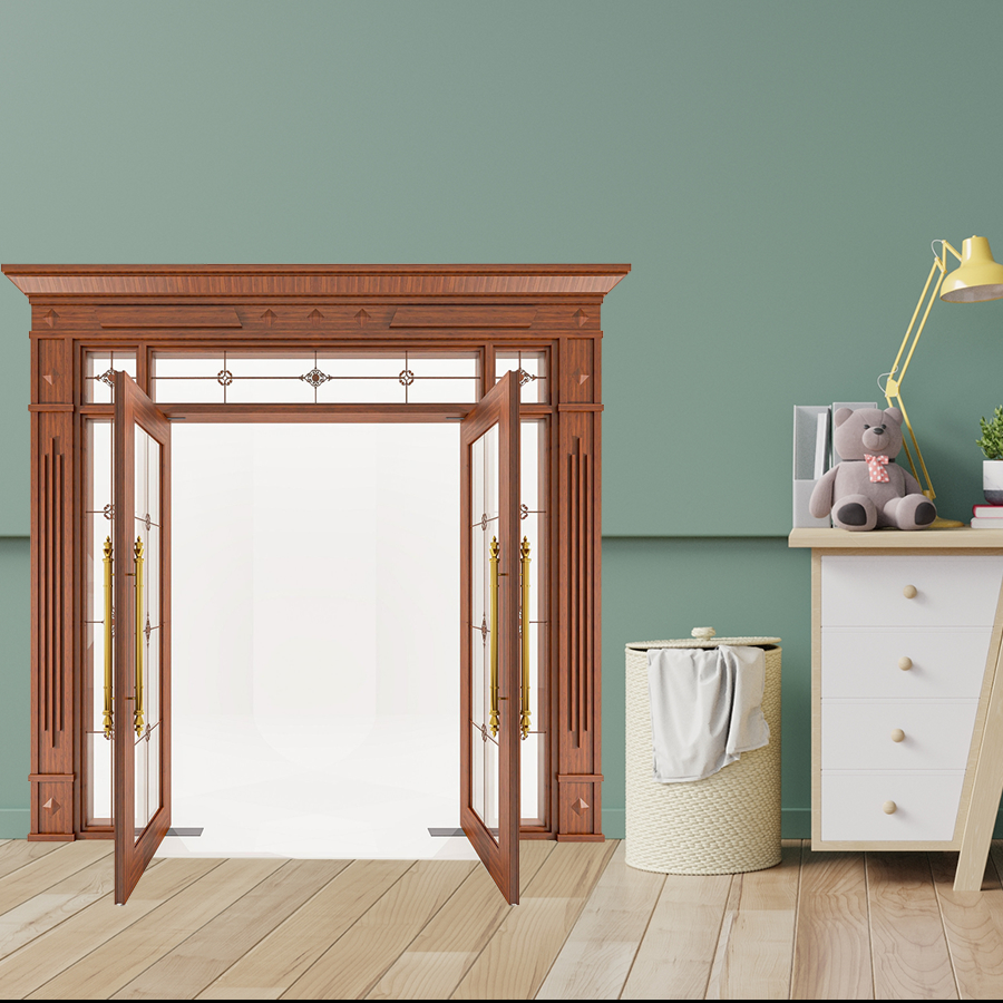 Cửa Nhôm Vân Gỗ 72