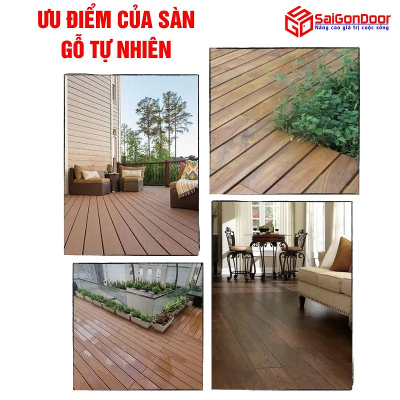 Sàn gỗ tự nhiên thiết kế hài hoà, tinh tế tạo không gian sống xanh 