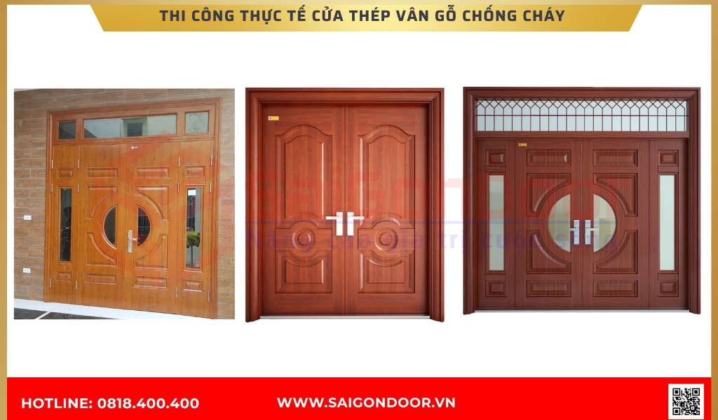 Hình ảnh thi công thực tế cửa thép chống cháy