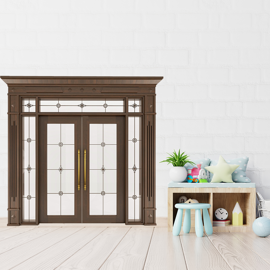 Cửa Nhôm Vân Gỗ 74