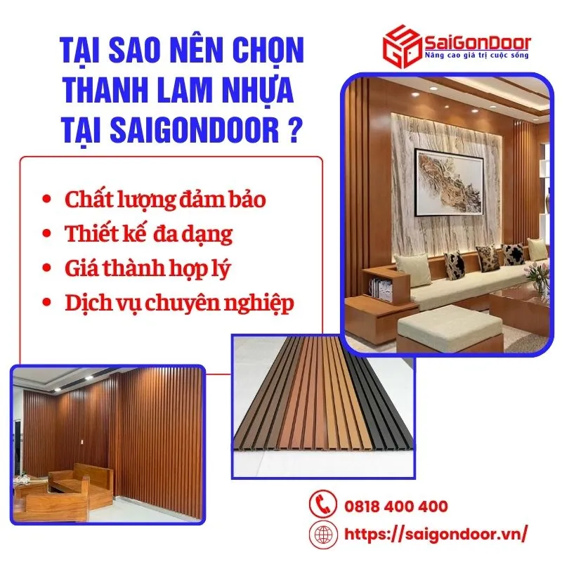 Thanh lam nhựa được thiết kế mẫu mã đa dạng tạo nên những phong cách riêng biệt