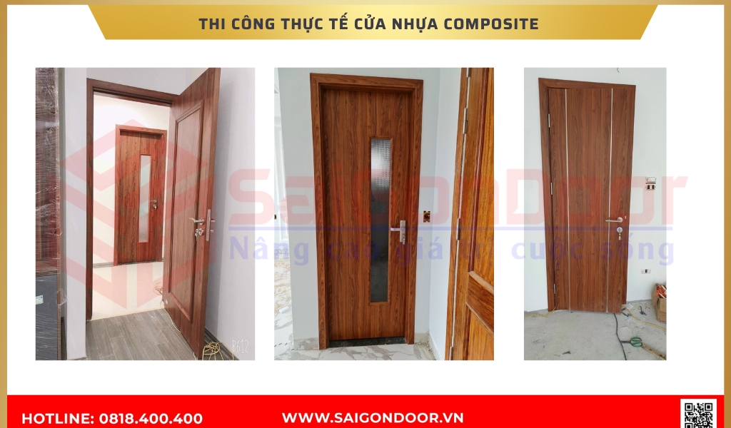 Hình ảnh thi thực thi công cửa nhựa composite Đồng Tháp