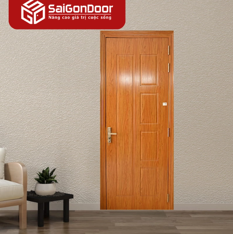 cửa nhựa giả gỗ phòng ngủ