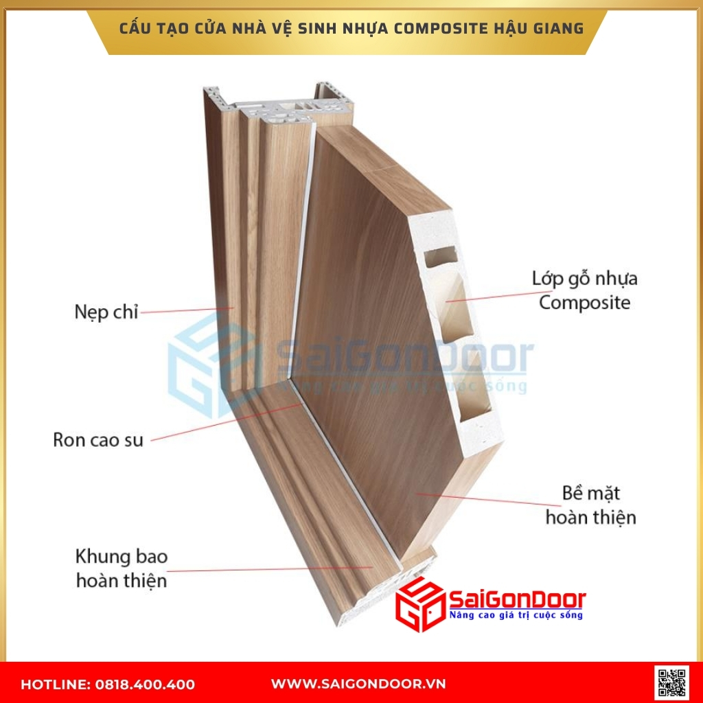 Cấu tạo cửa nhà vệ sinh nhựa composite Hậu Giang