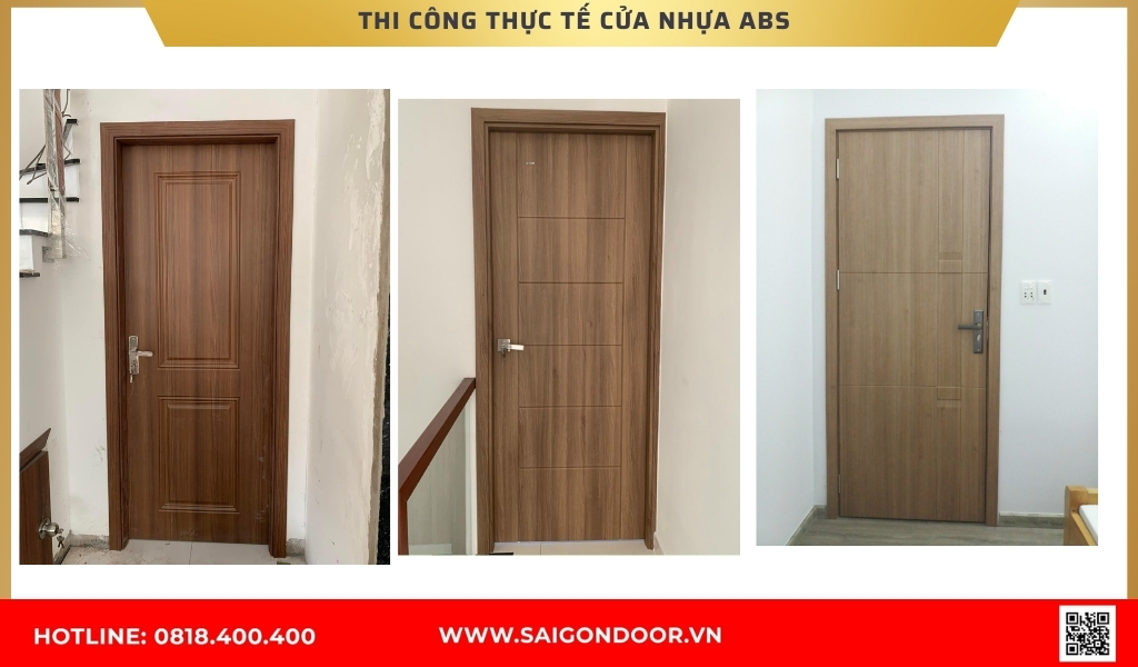 Hình ảnh thi công thực tế cửa nhựa ABS Hàn Quốc