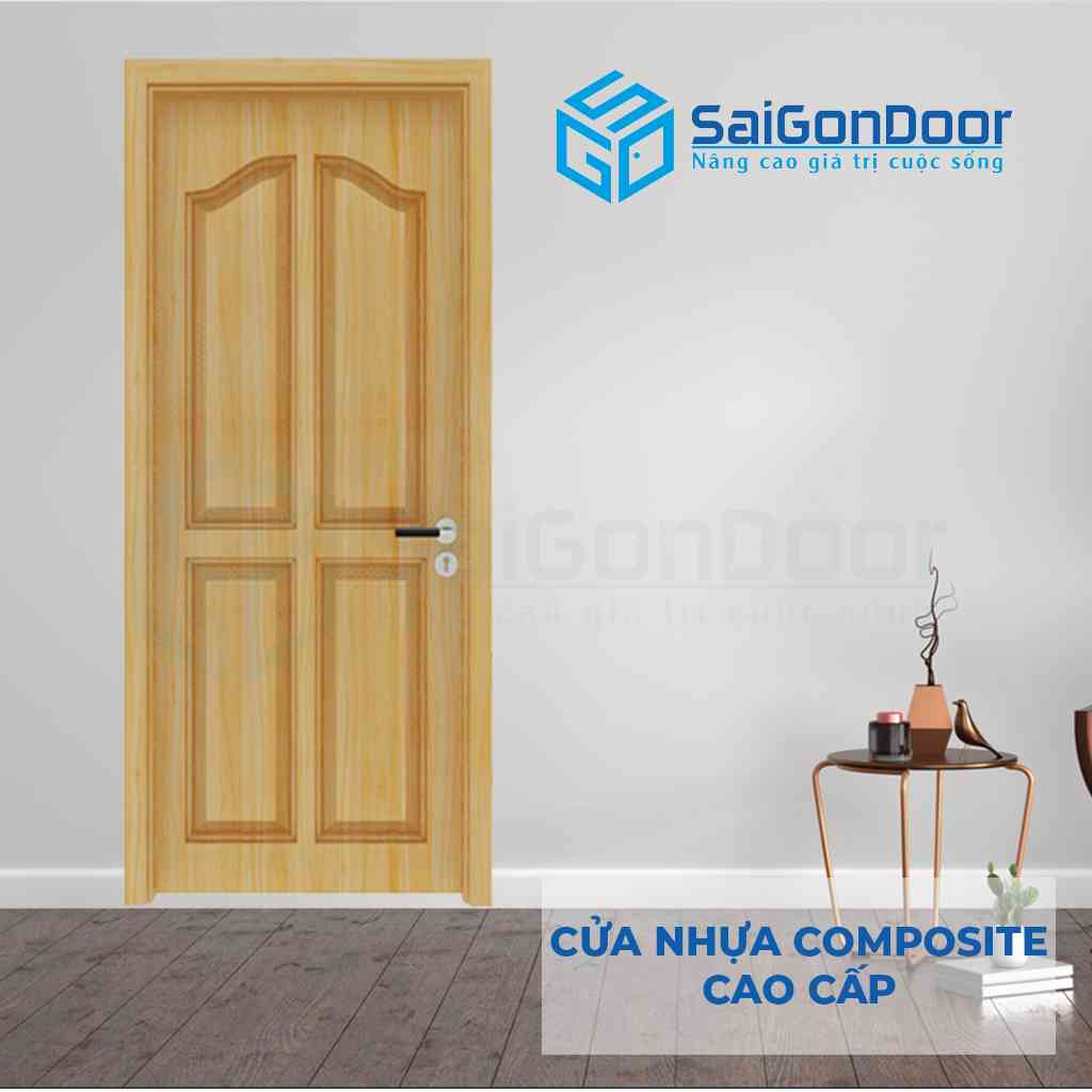 Mẫu 13: cửa nhựa gỗ Composite hoa văn