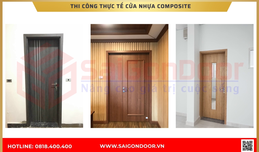 Hình ảnh thi công thực tế cửa nhựa composite Cần Thơ