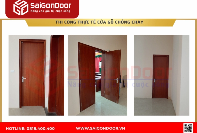 cửa gỗ chống cháy 30 phút