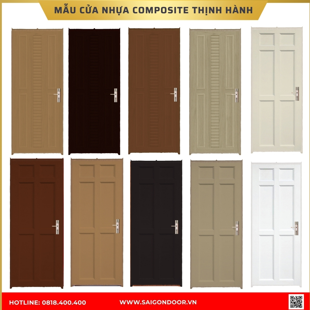 Mẫu cửa nhựa composite được ưa chuộng