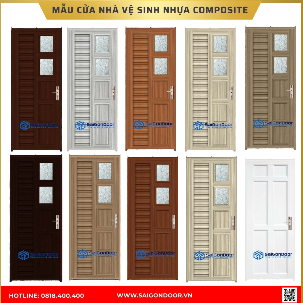 Mẫu cửa nhà vệ sinh nhựa composite được ưa chuộng