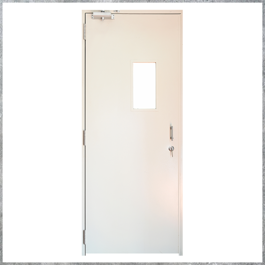 Cửa thép chống cháy TCC P1G1 kính chống cháy 2