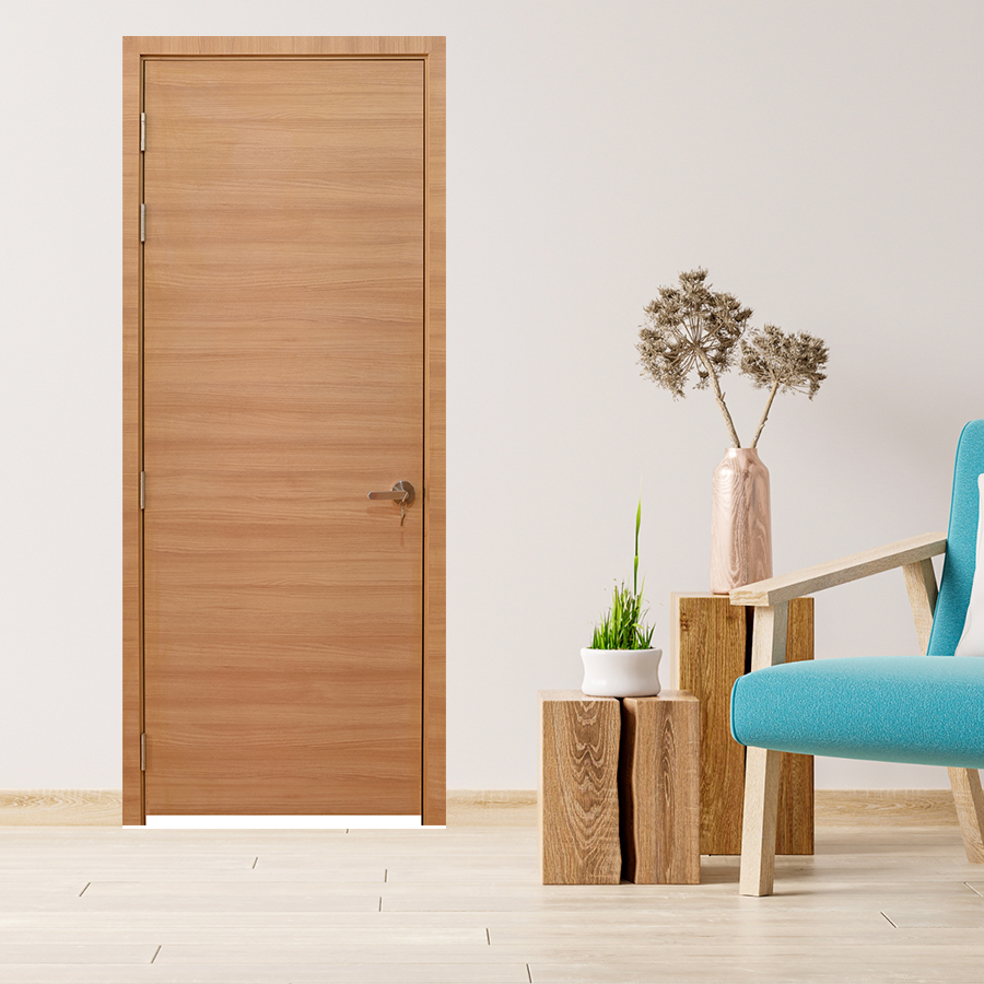 CỬA GỖ PHÒNG NGỦ PN MDF Laminate P1 van ngang (2)