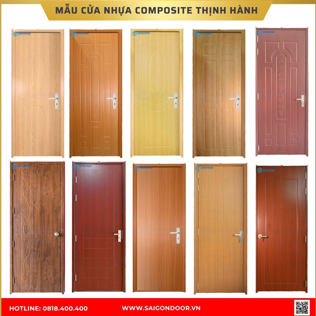 Mẫu cửa nhựa composite được ưa chuộng