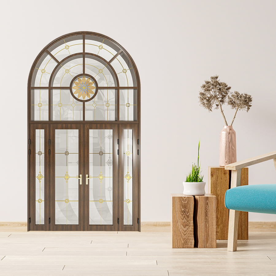 Cửa Nhôm Vân Gỗ SGD-CNVG-12