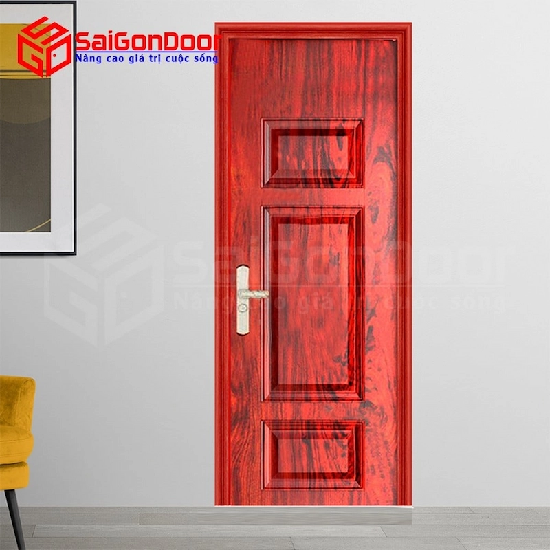 Cửa thép vân gỗ 1 cánh
