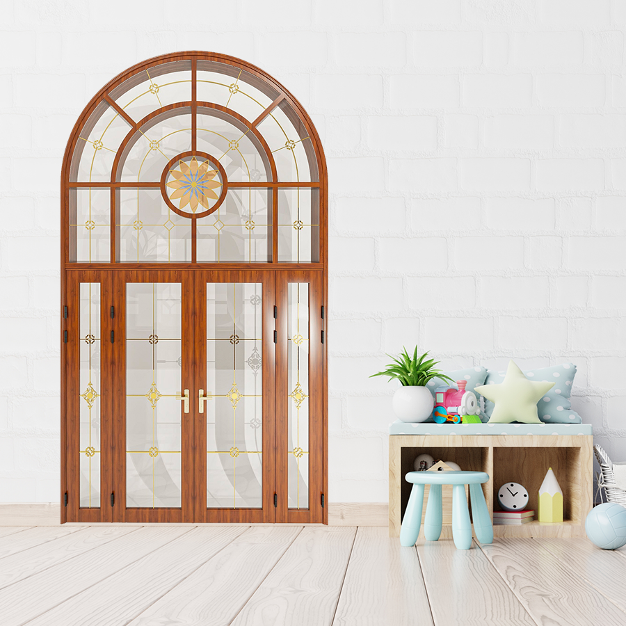 Cửa Nhôm Vân Gỗ SGD-CNVG-2