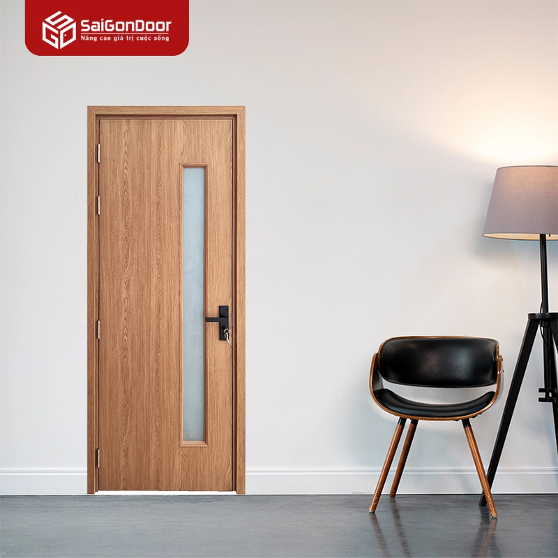 Cửa Composite phủ Film PVC màu gỗ tự nhiên