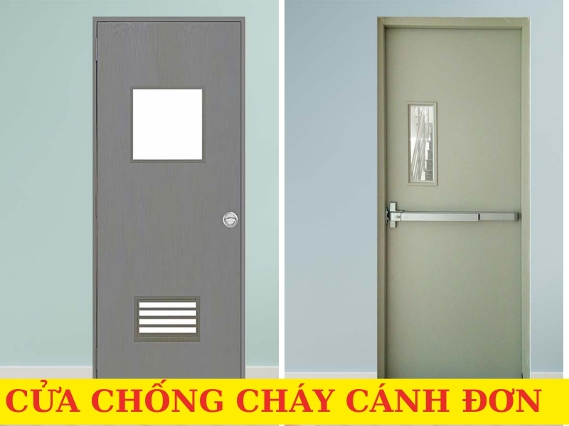 Mẫu cửa chống cháy thiết kế cánh đơn