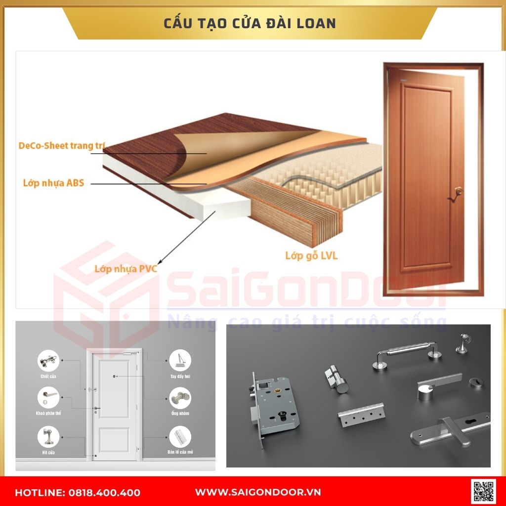 Cửa nhựa vân gỗ Đài Loan Cà Mau