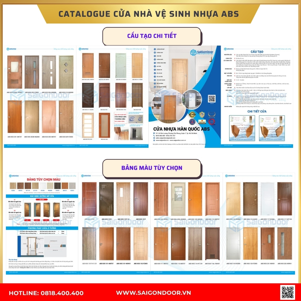 Catalog cửa nhà vệ sinh nhựa ABS Hàn Quốc