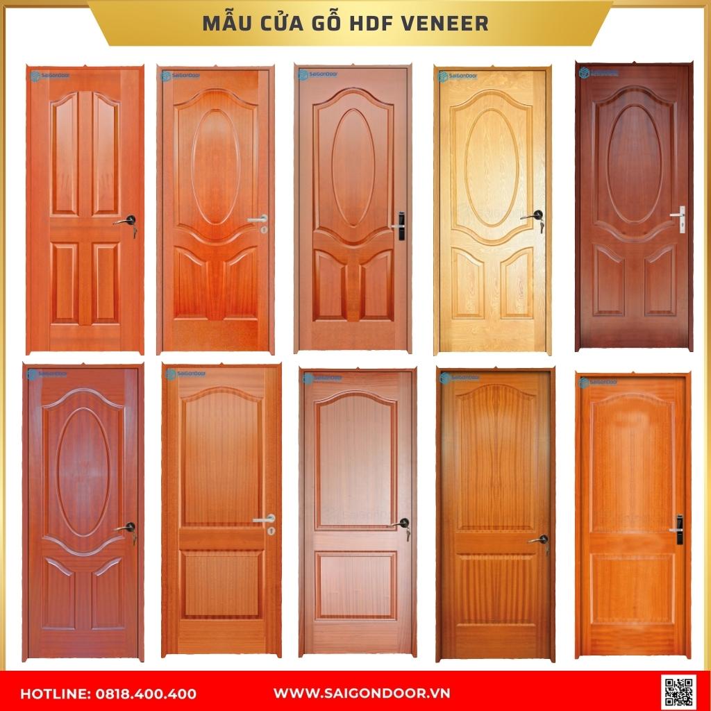 Mẫu cửa gỗ HDF được ưa chuộng