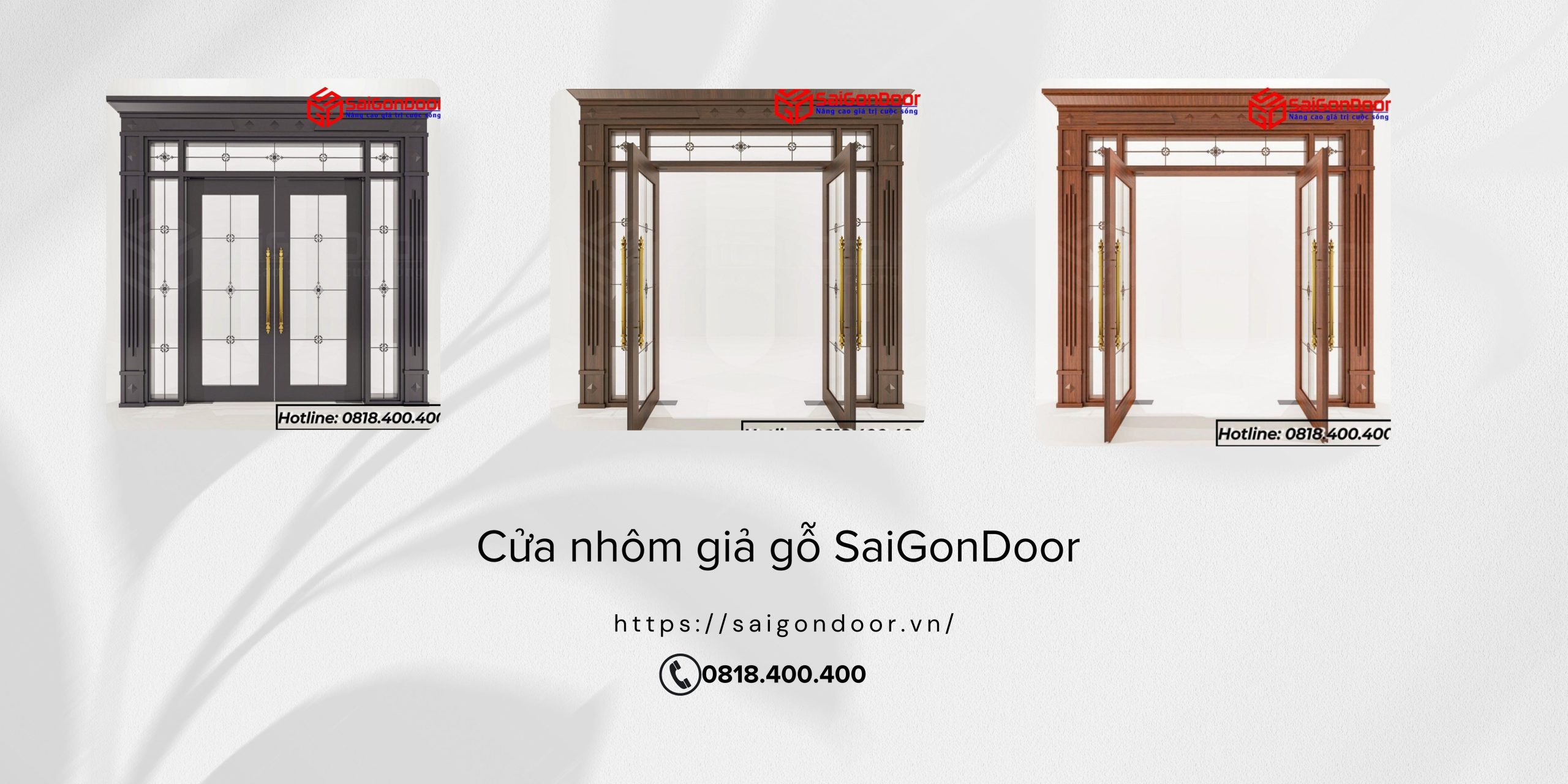 Cửa nhôm giả gỗ cao cấp tại SaiGonDoor