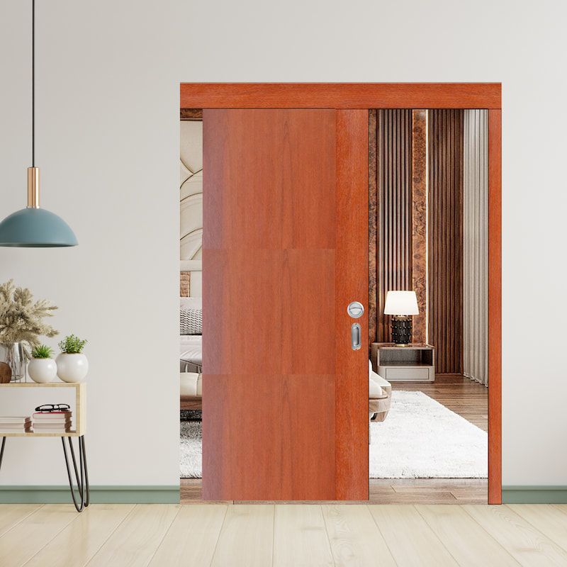 CỬA GỖ CÔNG NGHIỆP MDF VENEER Cua lua truot MDF P1-4