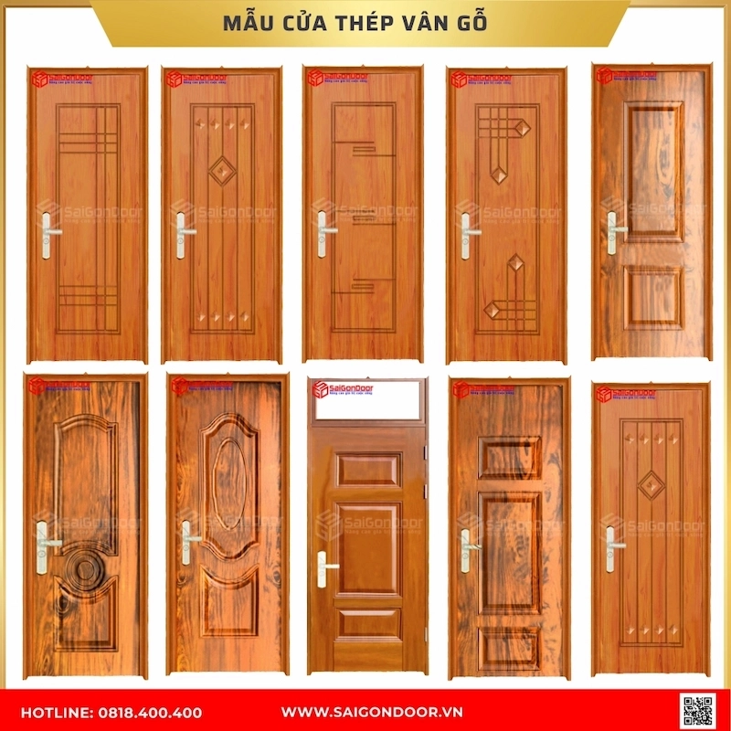 Các loại cửa thép vân gỗ phổ biến cho văn phòng và cách lựa chọn